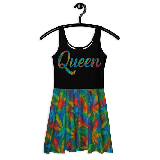 Queen Tie-Dye Skater Dress