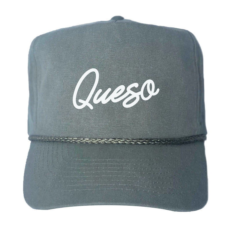 Queso Cursive Canvas Trucker