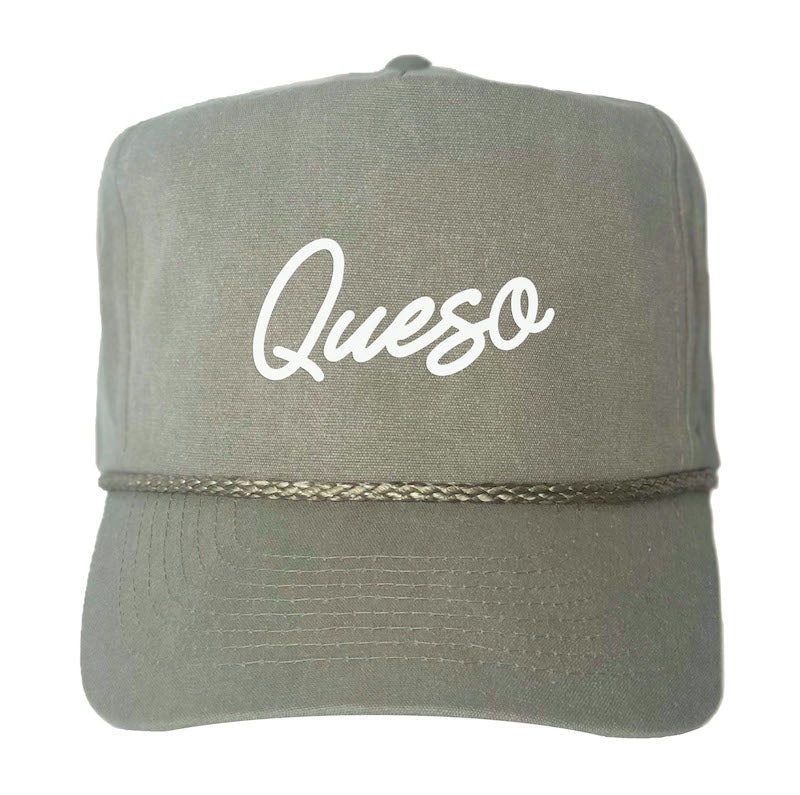 Queso Cursive Canvas Trucker