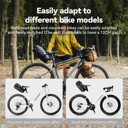 Waterproof & Lightweight Tail Bag Extension Bracket for Bikepacking