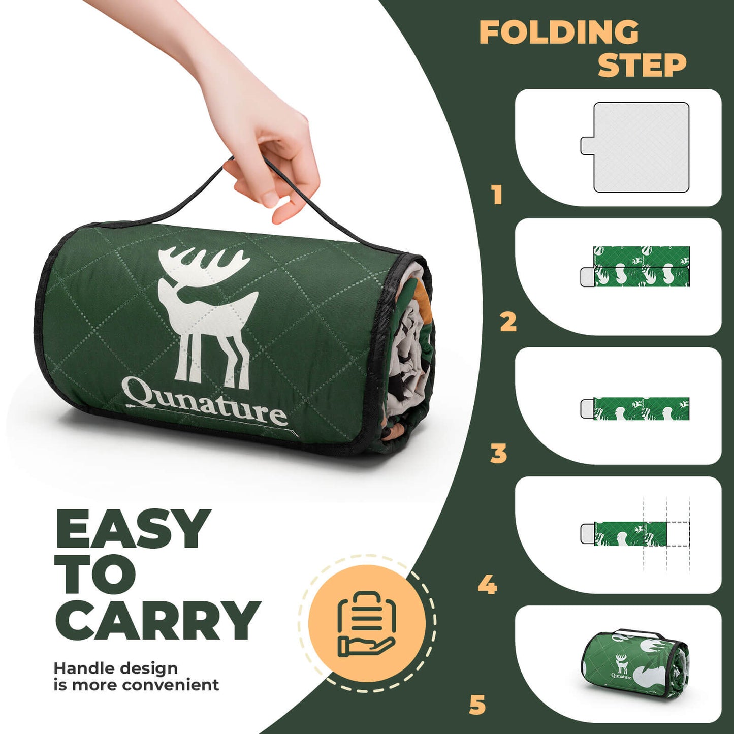 Qunature Picnic Blanket for 6-8 People