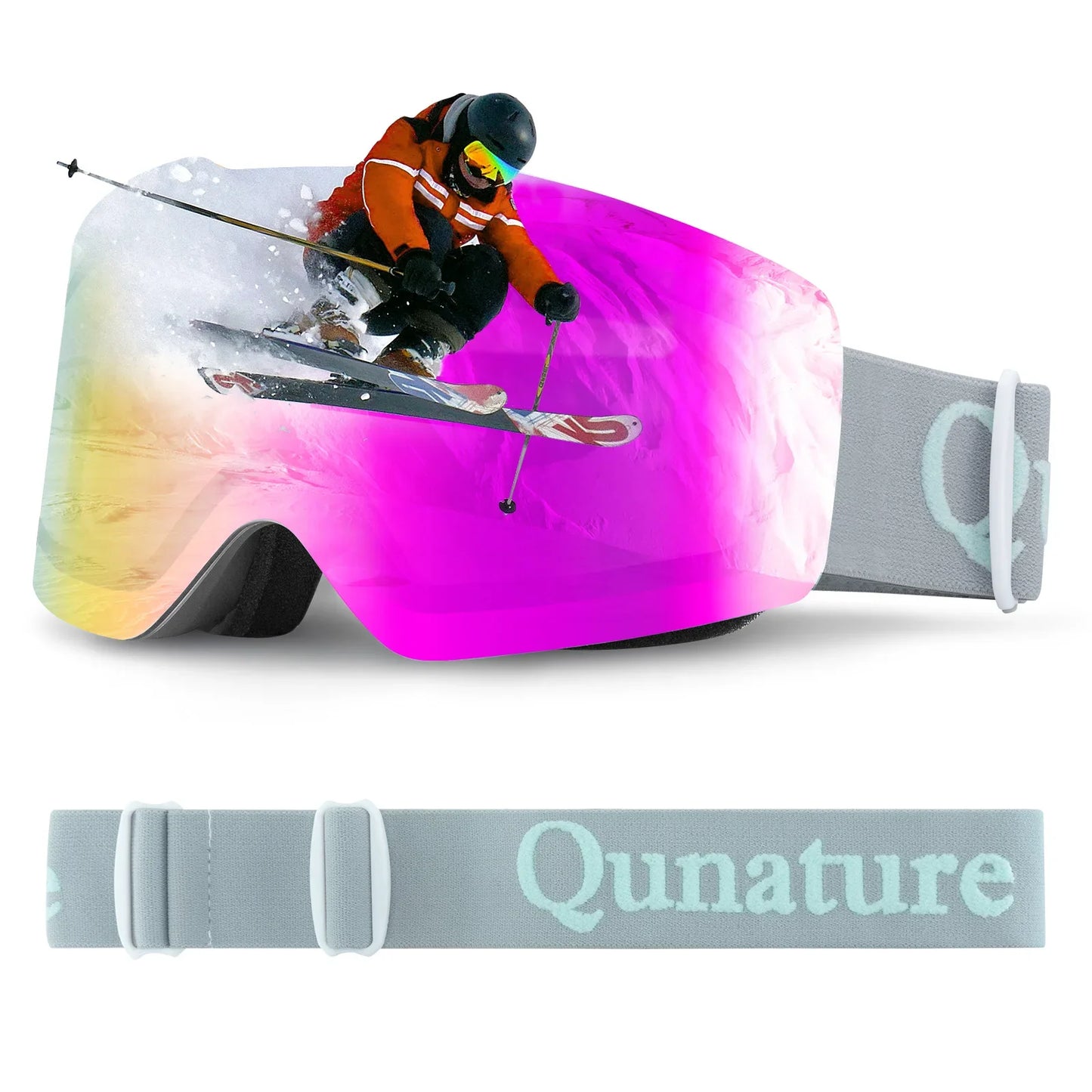 Frameless Anti-fog Ski Goggles with UV400 Protection for Men & Women
