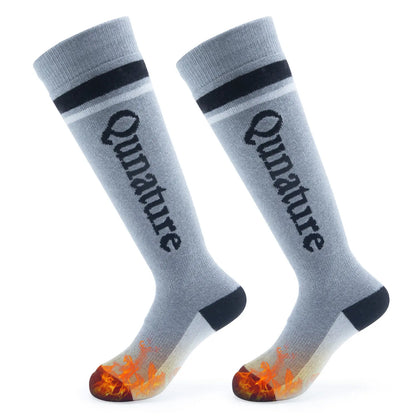 Kids Wool Blend Ski Socks, Cold Weather Knee-high Warm Socks for Winter