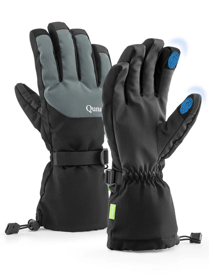 Outdoor Insulated Ski Gloves - Windproof Waterproof Touchscreen Compatible