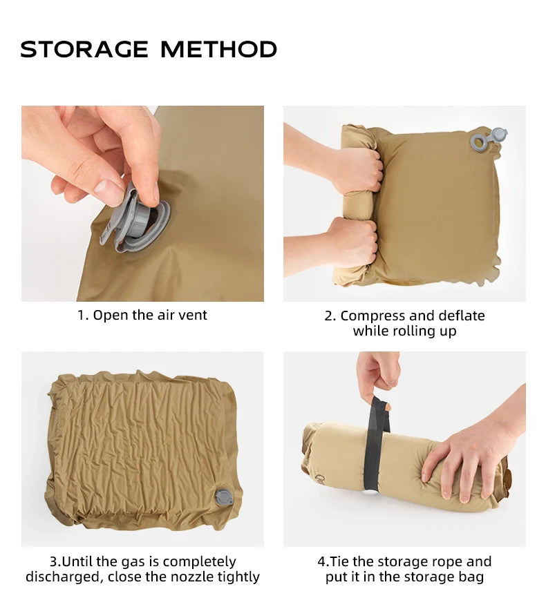 Self-Inflating Cheese Sponge Pillow with 3D High Elastic Support