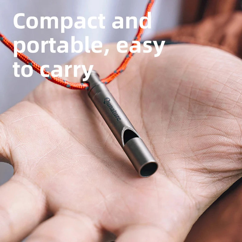 Titanium Survival Whistle 120dB Loud, Durable, Portable Outdoor Gear