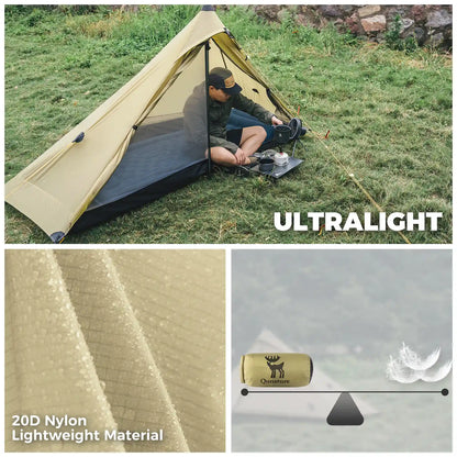 Ultralight Tent Rodless Rainproof Easy Setup for Outdoor Camping