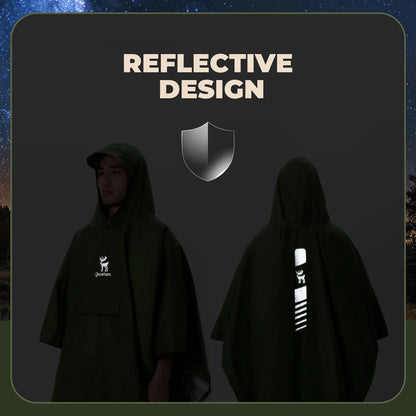 Unisex Waterproof Raincoat with Pocket for Hiking Outdoor