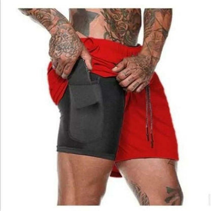 Men's Lightweight Quick Dry 2-in-1 Compression Running Shorts