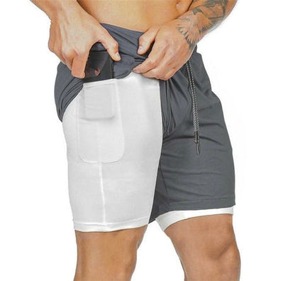 Men's Lightweight Quick Dry 2-in-1 Compression Running Shorts