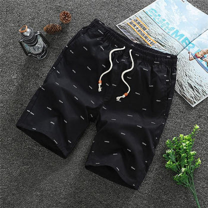 Men's Cotton Summer Shorts - Drawstring Casual Beach Shorts