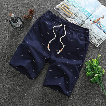 Men's Cotton Summer Shorts - Drawstring Casual Beach Shorts