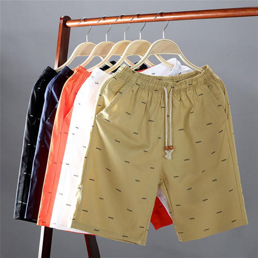 Men's Cotton Summer Shorts - Drawstring Casual Beach Shorts