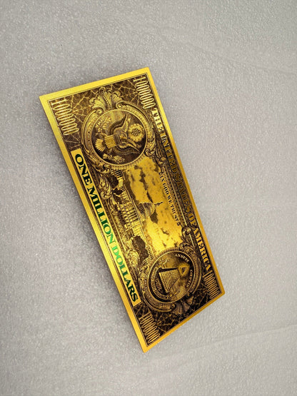 Gold Million Dollar Bill
