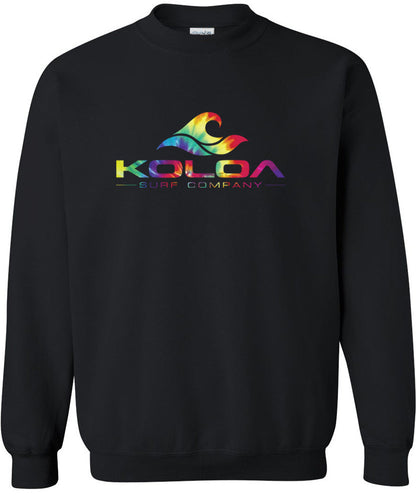 Koloa Surf Rainbow Wave Logo Black Sweatshirt