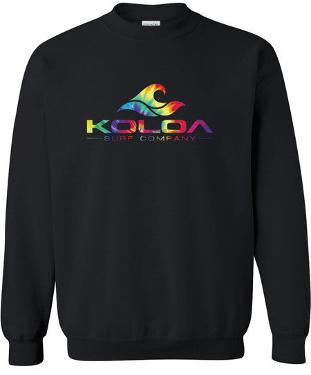 Koloa Surf Rainbow Wave Logo Black Sweatshirt