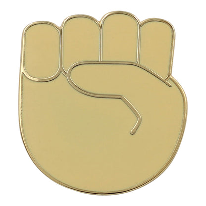 Raised Fist Emoji - Black &amp; Gold Enamel Pin