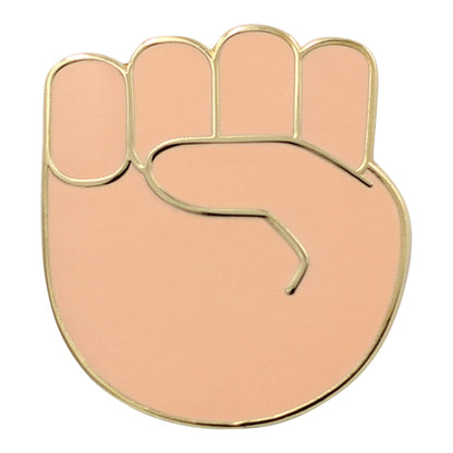 Raised Fist Emoji - Black &amp; Gold Enamel Pin