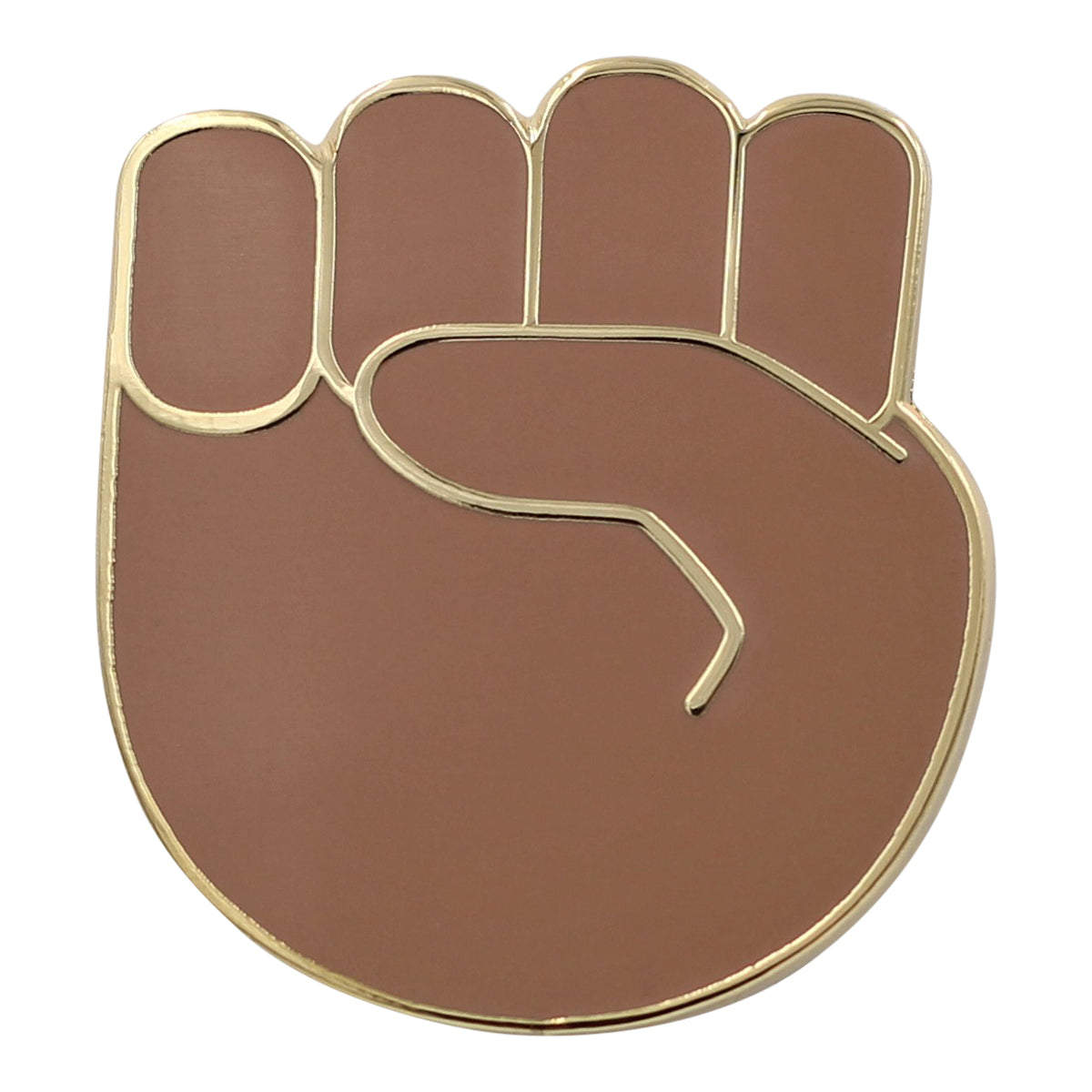 Raised Fist Emoji - Black &amp; Gold Enamel Pin
