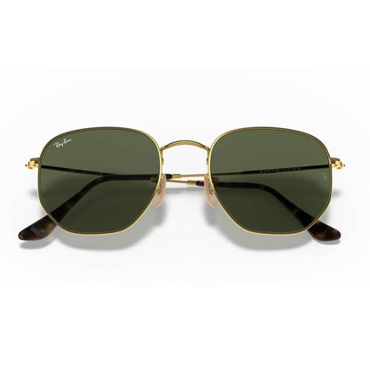 Ray-Ban 0RB3548N Hexagonal Gold Sunglasses 51mm