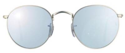 Ray-Ban 3447 019/30 Round Metal Silver Mirror Sunglasses 53mm
