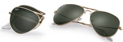 Ray-Ban 3479 001 Foldable Gold Metal Aviator Sunglasses 58mm