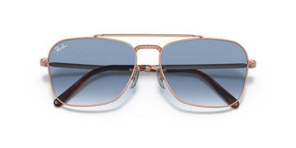 Ray-Ban 0RB3636 92023F55 Men's Blue Lens Metal Sunglasses 55mm
