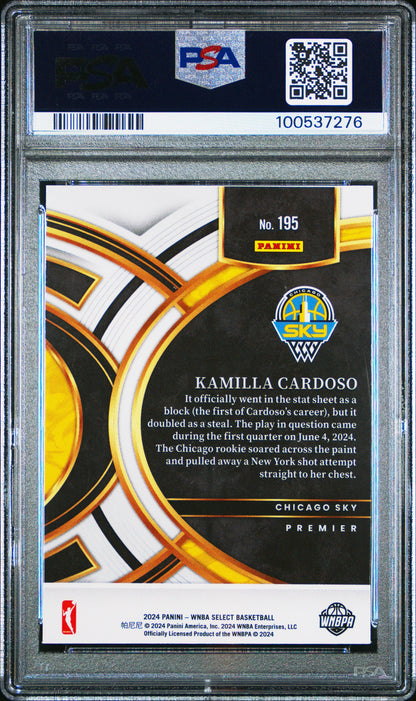 Graded 2024 Panini Select WNBA Kamilla Cardoso #195 Rookie RC Basketball Card PSA 10 Gem Mint