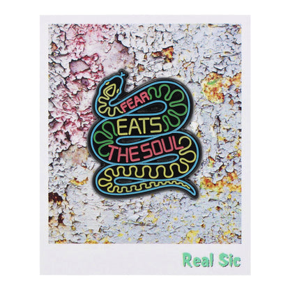 Fear Eats the Soul - Motivational Neon Snake Enamel Pin