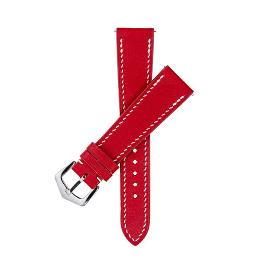Red Grand Cavalier Cuir Watch Strap