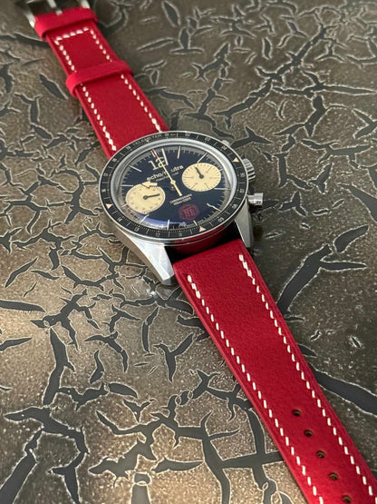 Red Grand Cavalier Cuir Watch Strap