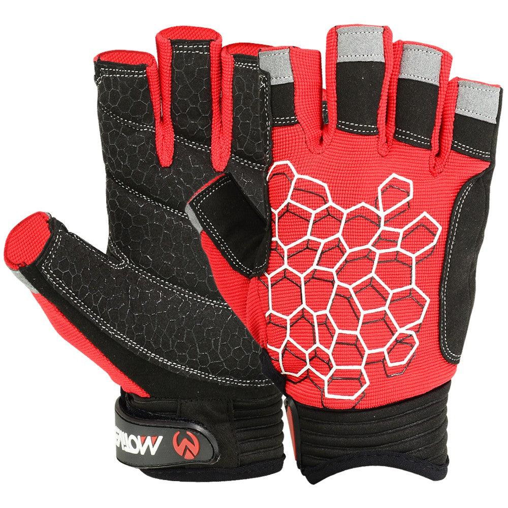 Sailing Gloves With Sticky Palm 3-4 Cut Fingers Kayaking & More Unisex