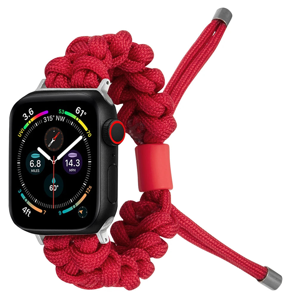 Outdoors Survival Rope Apple Watch Armband Series 11/10/9/8/7/6/5/4/ SE / Ultra 1/2/3