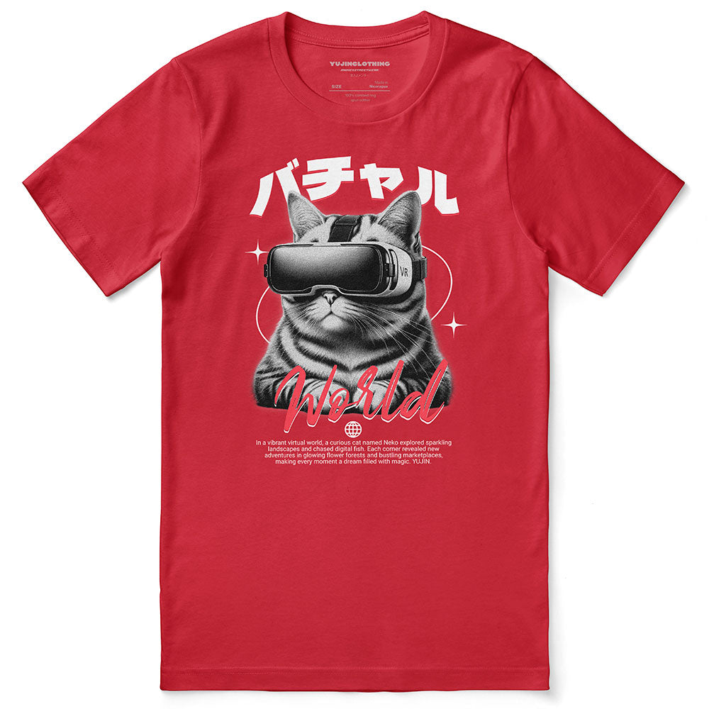 Virtual World Cat T-Shirt