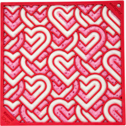 Love eMat - Enrichment Lick Mat for Dogs and Cats| Heart Design | SodaPup