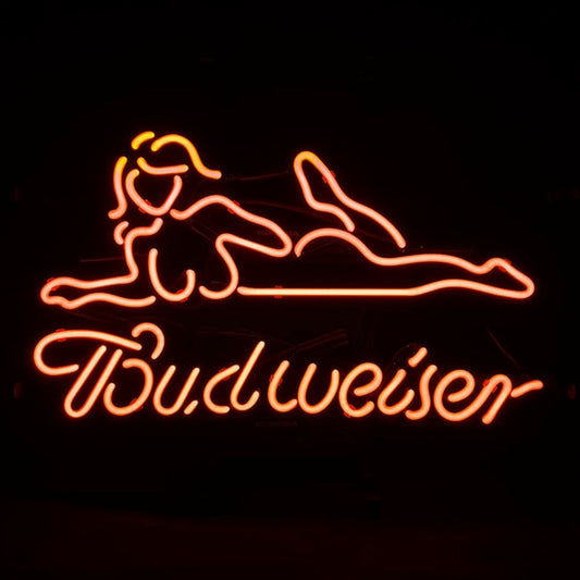 Red Sexy Girl Live Nudes Budweiser Beer Neon Signs Light