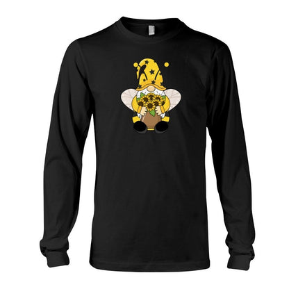 SunFlower Gnome Graphic Tee Gray or Black, Short or Long  Sleeve