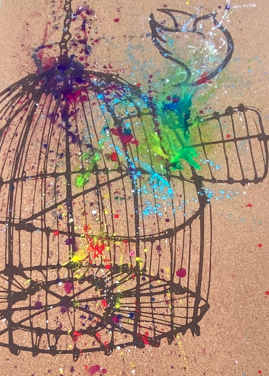 Release WANDERER Hand Painted Cork Yoga mat