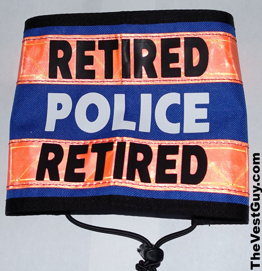 RETIRED POLICE armband with reflective