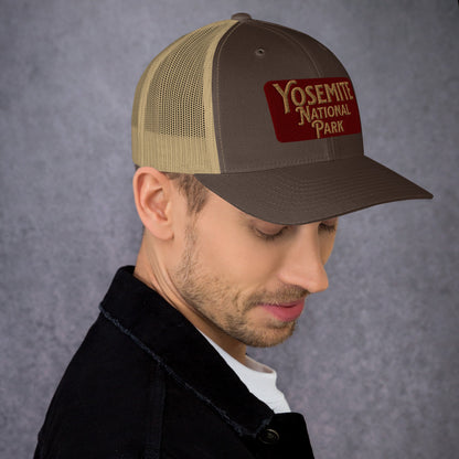 Yosemite Embroidered National Park Sign Trucker Hat
