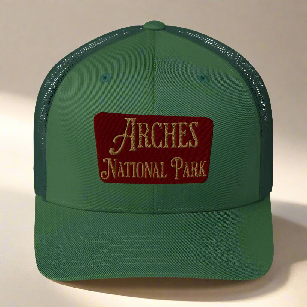 Arches Embroidered National Park Sign Trucker Hat