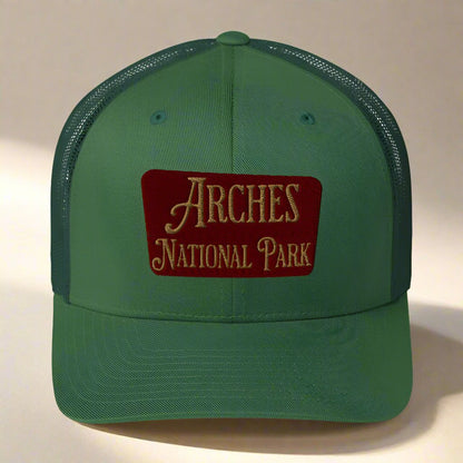 Arches Embroidered National Park Sign Trucker Hat