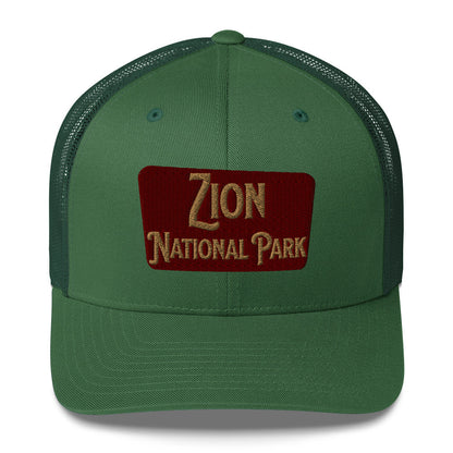 Zion National Park Sign Trucker Cap