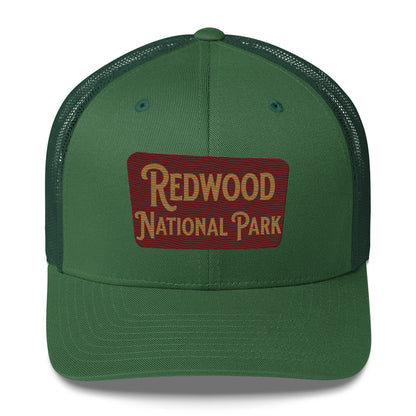 Redwood Embroidered National Park Sign Hat Trucker Cap