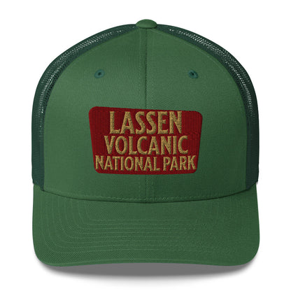 Lassen Volcanic National Park Sign Embroidered Trucker Hat