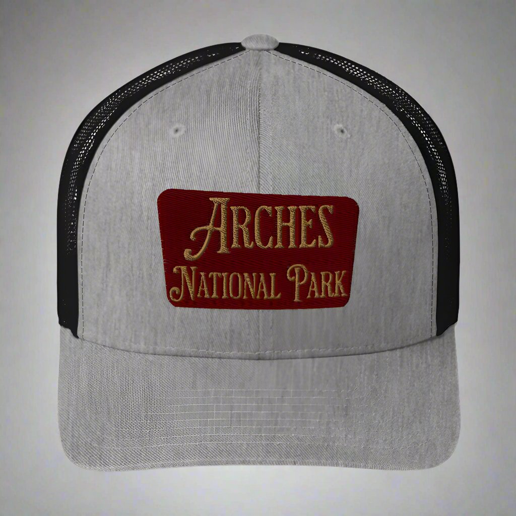 Arches Embroidered National Park Sign Trucker Hat