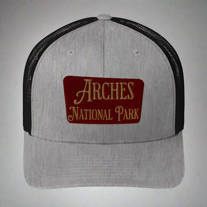 Arches Embroidered National Park Sign Trucker Hat