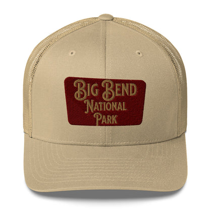 Big Bend Embroidered National Park Sign Trucker Hat