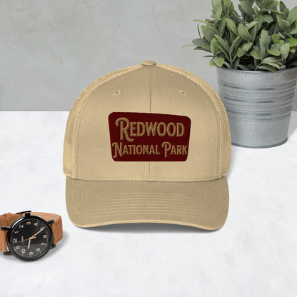 Redwood Embroidered National Park Sign Hat Trucker Cap