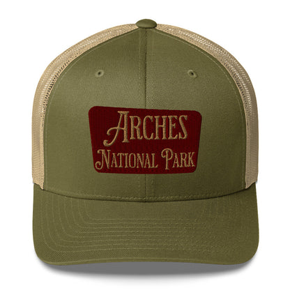 Arches Embroidered National Park Sign Trucker Hat